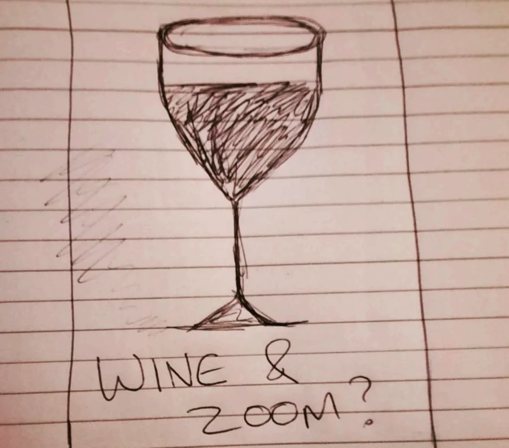 wine glass hand-drawing
